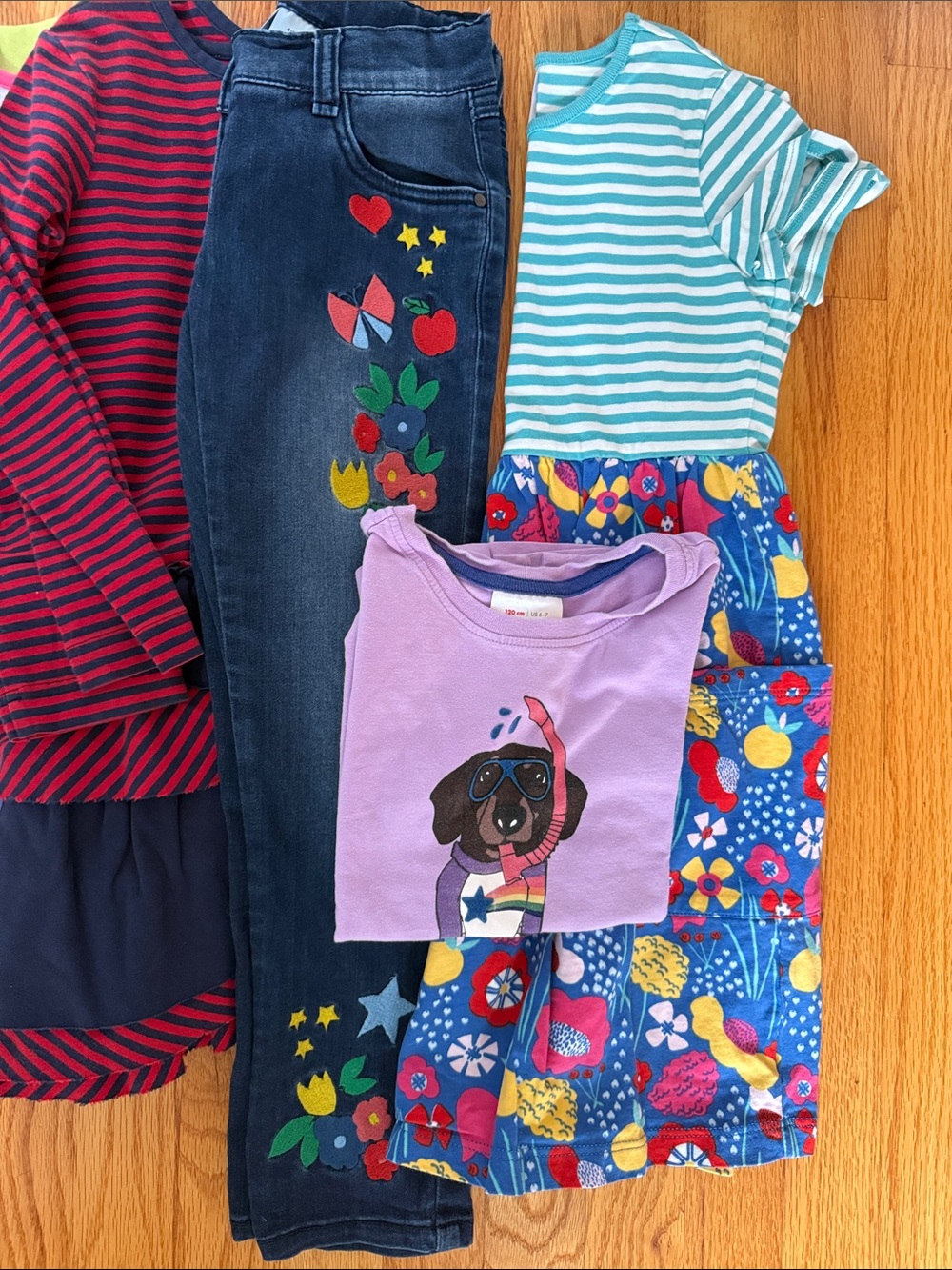 Hanna Andersson Girls Bright Multi-Color Mix Matching Set - Picture 4 of 4